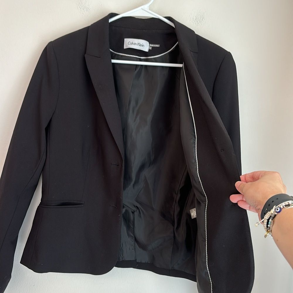 Calvin Klein Women blazer suit jacket office wear work business size 10 GUC! - Picture 8 of 11